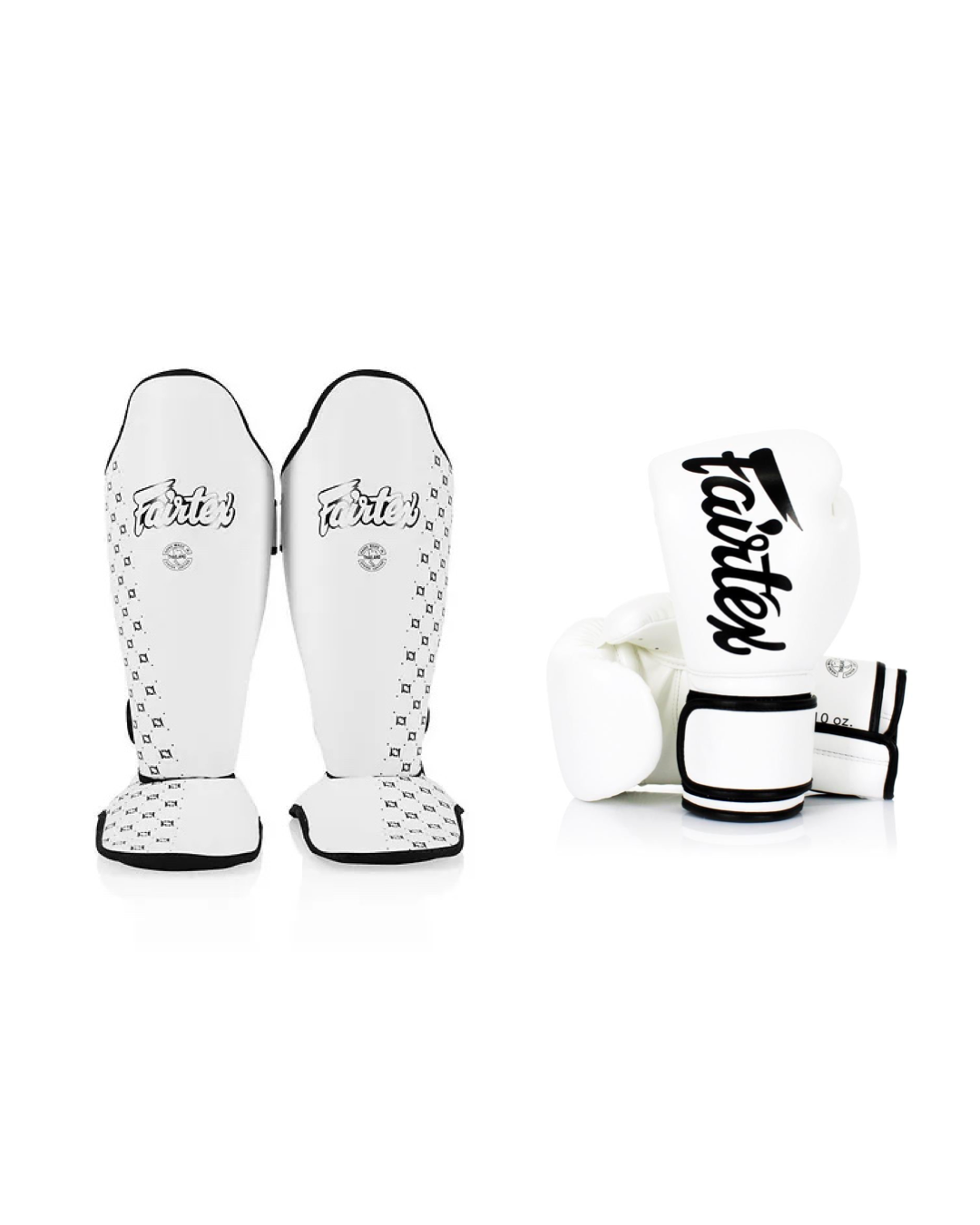 Fairtex Gloves and Shins Bundle - White